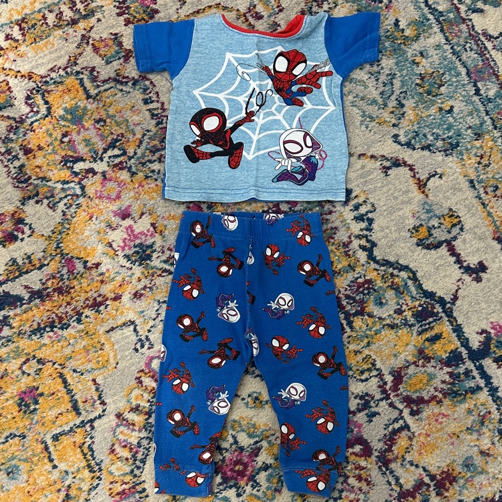 Marvel Spider-Man Kids Pajama Set - Blue and Red